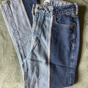 PacSun Women's Two-Tone Mom Jeans